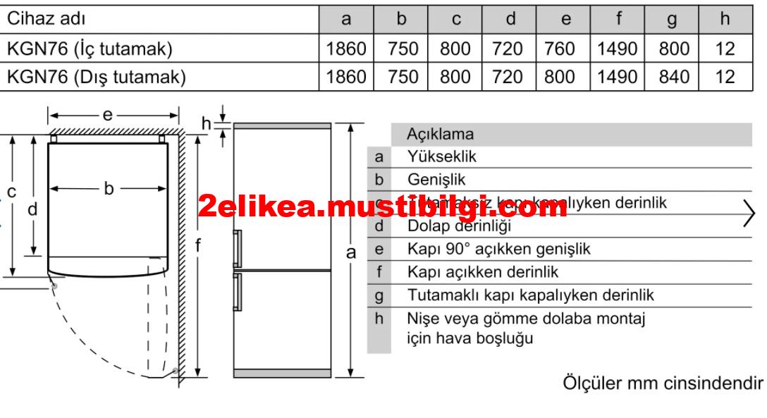 Defolu Bosch KGA76PIF0N Serie 8 Alttan Donduruculu Buzdolabi 7