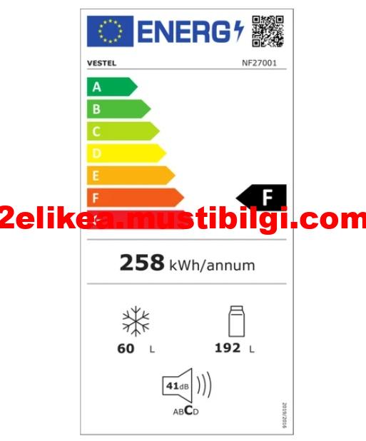 Defolu Vestel NF27001 251 Lt No Frost Buzdolabi 3
