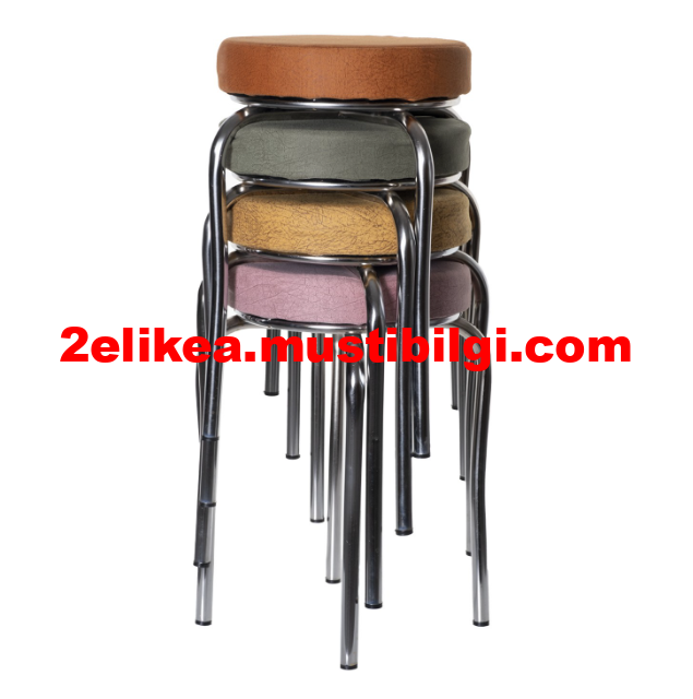 renkli kumas metal tabure