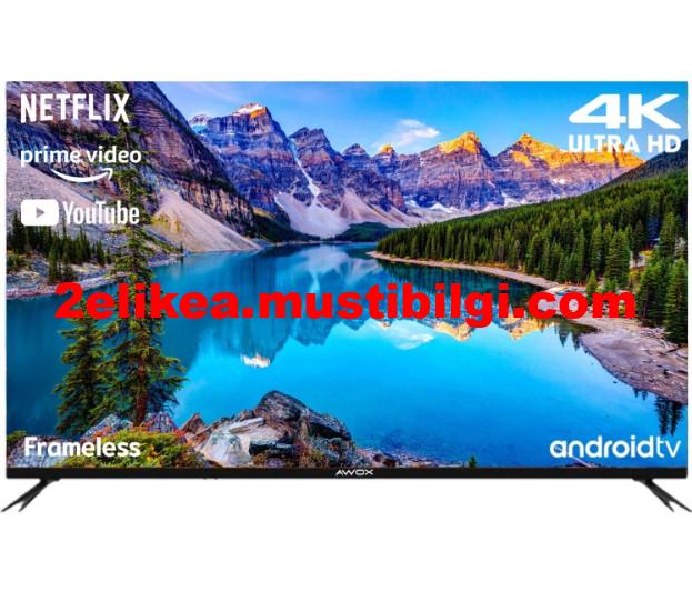 Defolu 165 Ekran Uydu Alicili 4K Ultra HD Android Smart LED TV 1