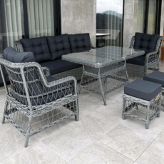 Bahçe balkon mobilya oturma grubu Rattan takımı ikinci el