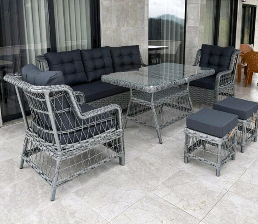 Bahce balkon mobilya oturmagrubu Rattan takimi ikinci el 2