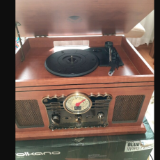 ANTİKA RETRO PİKAP BLUETOOTH USB KAYIT ÖZELLİKLİ RADYO CD KASETÇALAR